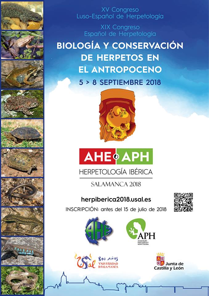 Biología y Conservación de herpetos en el androtropoceno en Salamanca (05 al 08 de septiembre de 2018)