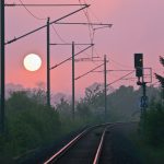 Número e en los cables del tren