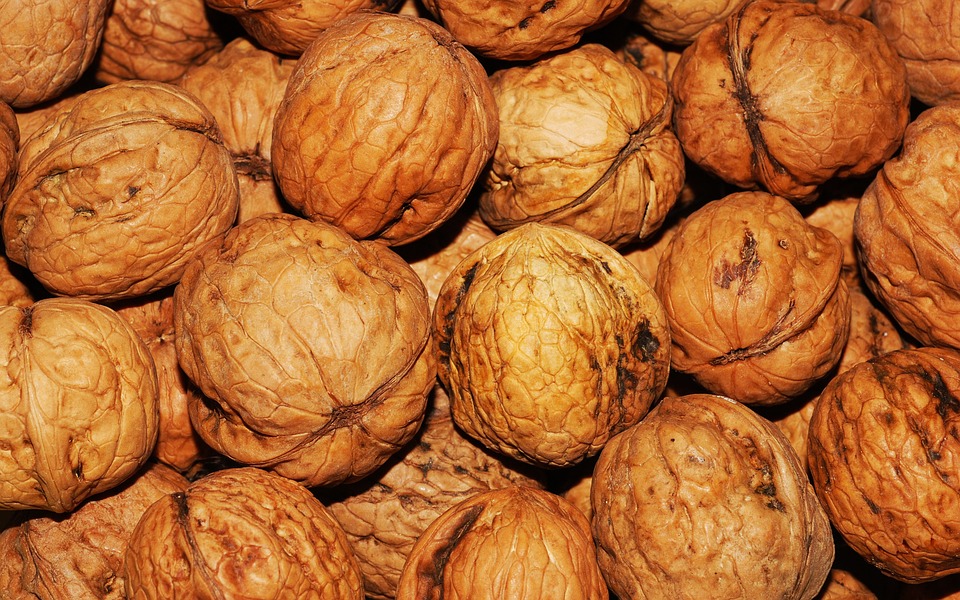 Las nueces no parecen tener efectos sobre el peso corporal o la presión arterial. Pixabay.