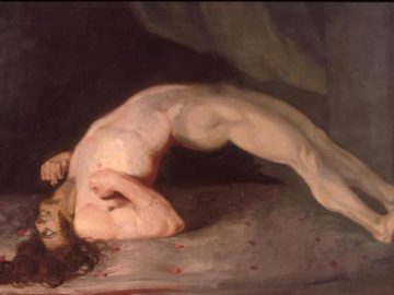 Pintura de Sir Charles Bell (1809) de un paciente sufriendo los espasmos musculares del tétanos.
