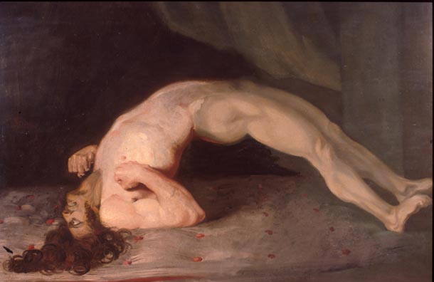 Pintura de Sir Charles Bell (1809) de un paciente sufriendo los espasmos musculares del tétanos.